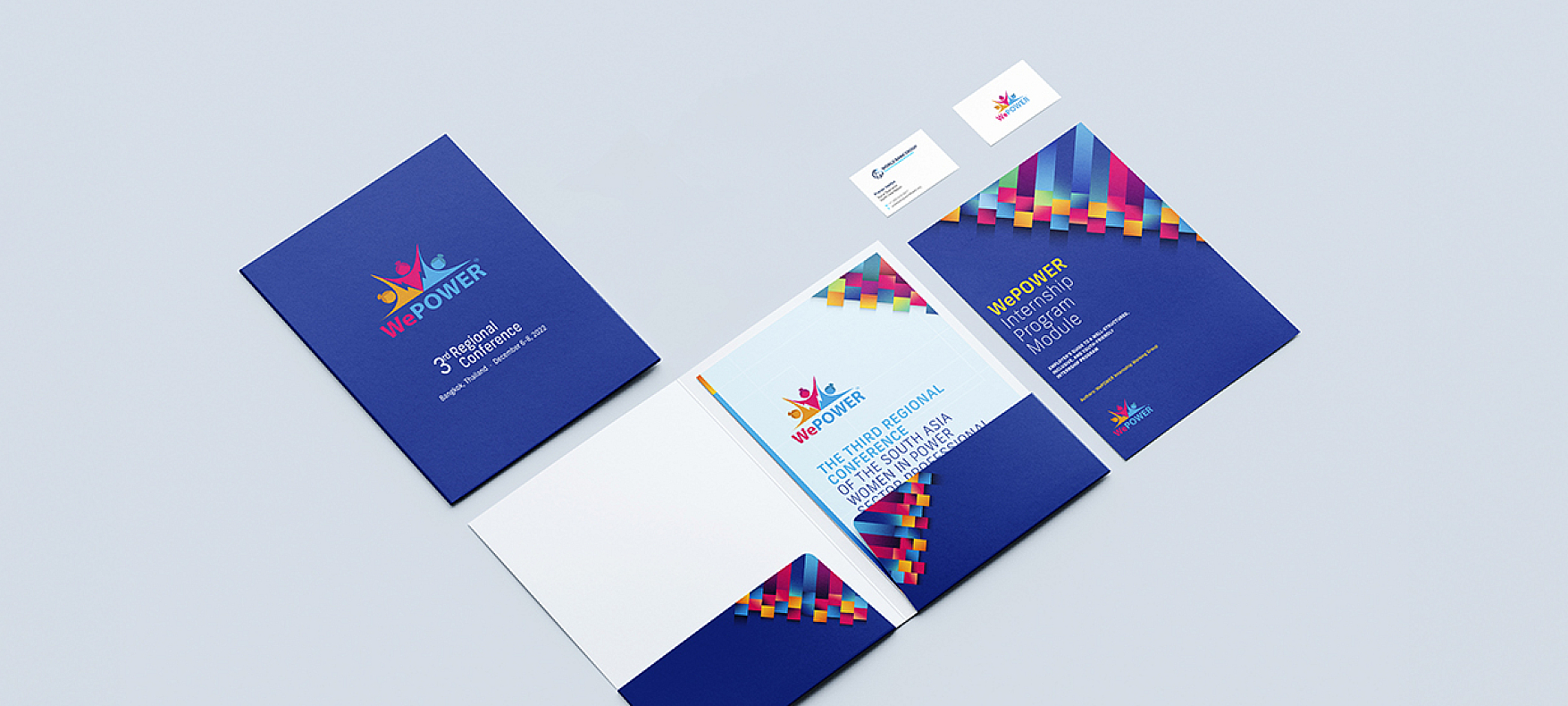 เซทงานพิมพ์สำหรับงานประชุม มีแฟ้ม นามบัตร เอกสารประกอบการประชุม